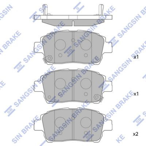 Hi-Q (SANGSIN) GP1244 Колодки тормозные передние