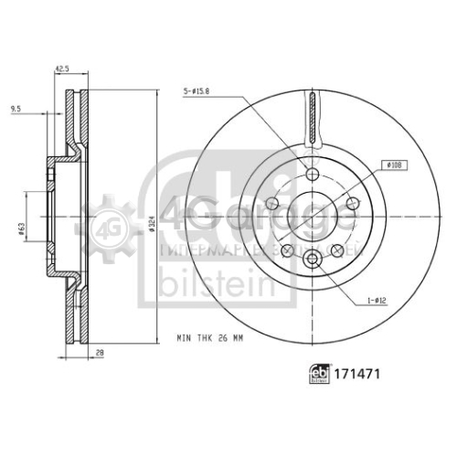 FEBI BILSTEIN 171471 Тормозной диск