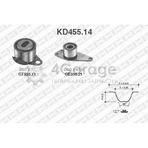 Комплект ремня ГРМ SNR KD45514 в Москве