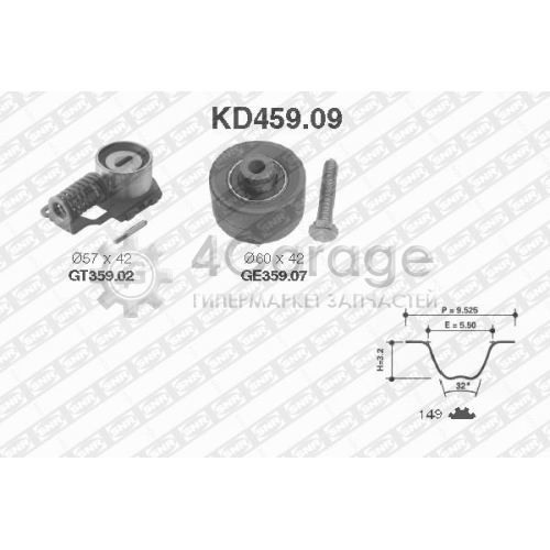 Комплект ремня ГРМ SNR KD45909 в Нижнем Новгороде
