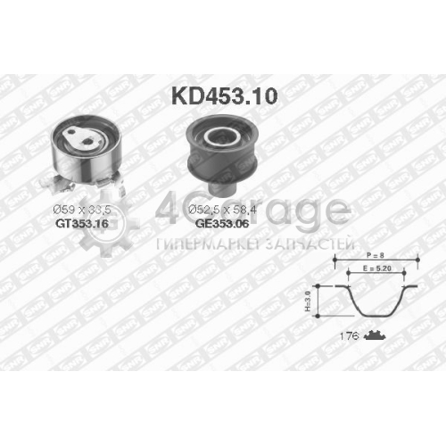 Комплект ремня ГРМ SNR KD45310 в Ростове-на-Дону