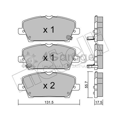 METELLI 2207280 Комплект тормозных колодок дисковый тормоз в Красноярске