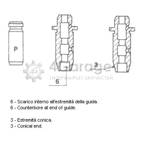 Направляющая втулка клапана Standard METELLI 012935 в Ростове-на-Дону