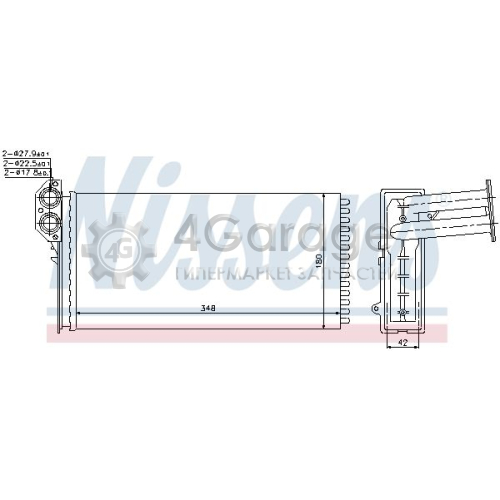 NISSENS 73941 Теплообменник отопление салона
