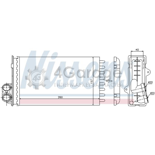 NISSENS 73362 Теплообменник отопление салона