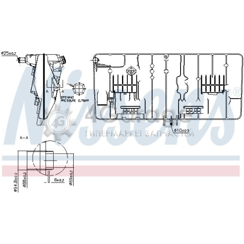 NISSENS 996031 Компенсационный бак охлаждающая жидкость