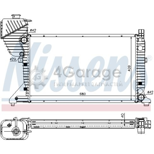 NISSENS 62519A Радиатор охлаждение двигателя