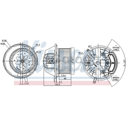 NISSENS 87112 Вентилятор салона