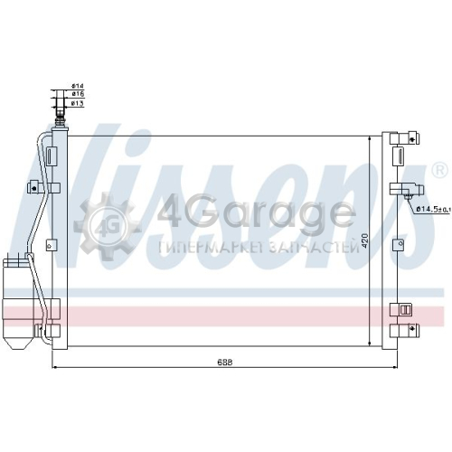 NISSENS 94937 Конденсатор кондиционер