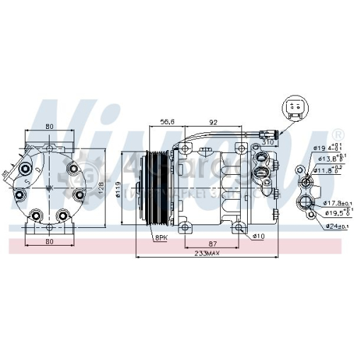 NISSENS 89035 Компрессор кондиционер