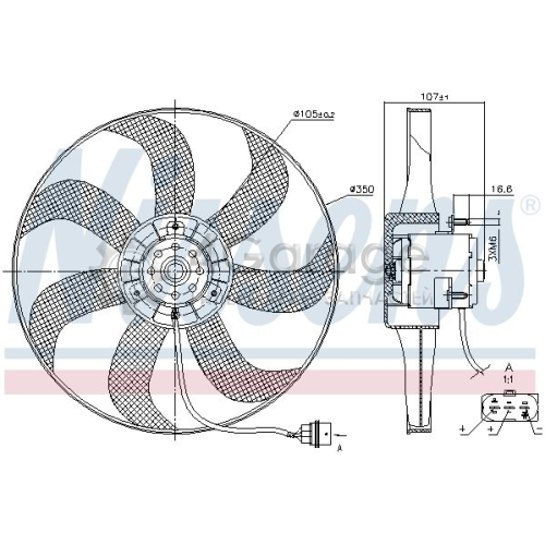 NISSENS 85725 Вентилятор охлаждение двигателя
