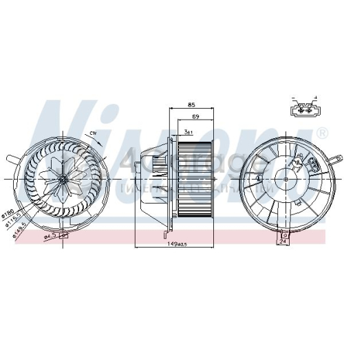 NISSENS 87034 Вентилятор салона