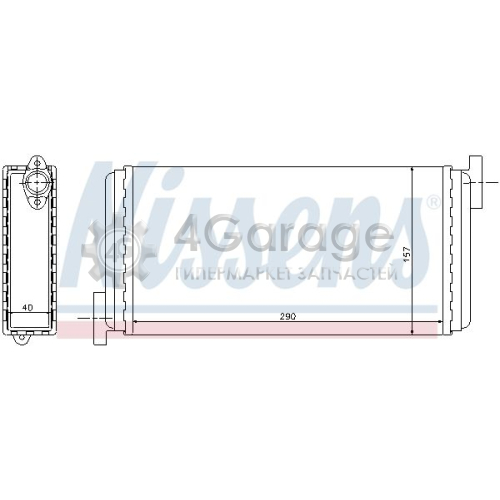 NISSENS 72002 Теплообменник отопление салона