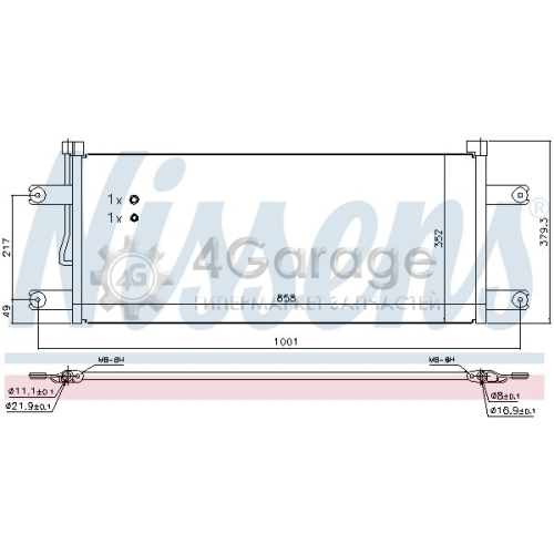 NISSENS 940543 Конденсатор кондиционер