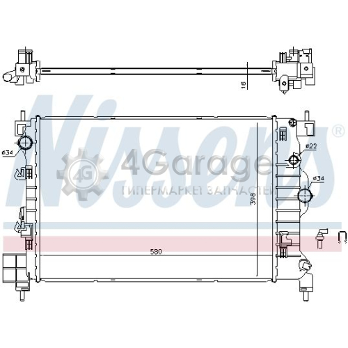 NISSENS 61697 Радиатор охлаждение двигателя