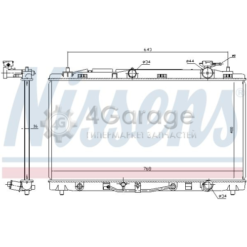 NISSENS 646812 Радиатор охлаждение двигателя