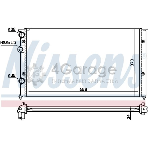 NISSENS 652451 Радиатор охлаждение двигателя