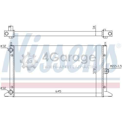 NISSENS 67305 Радиатор охлаждение двигателя