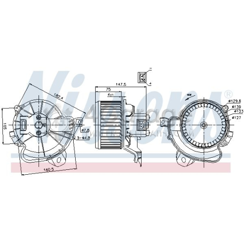 NISSENS 87086 Вентилятор салона