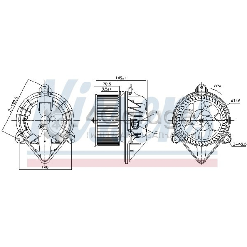 NISSENS 87174 Вентилятор салона