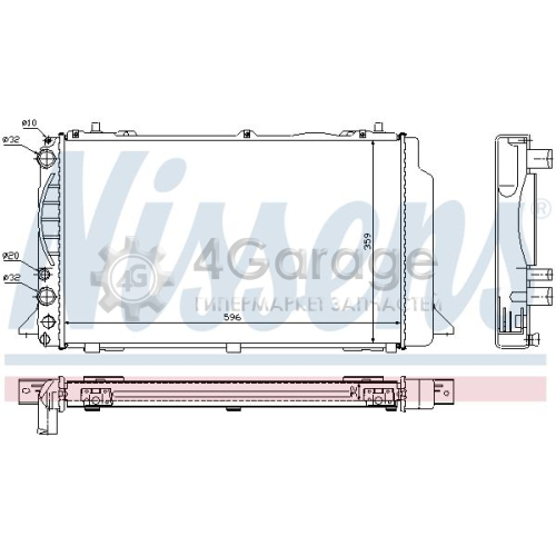 NISSENS 60465A Радиатор охлаждение двигателя