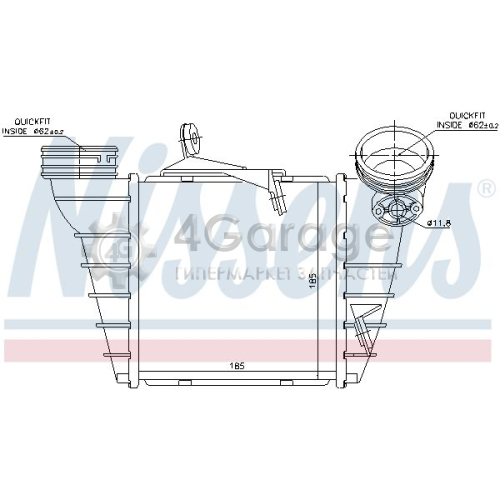 NISSENS 96773 Интеркулер