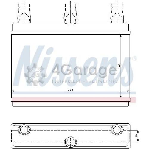 NISSENS 70522 Теплообменник отопление салона в Красноярске