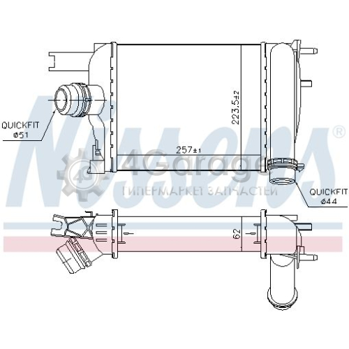 NISSENS 96529 Интеркулер