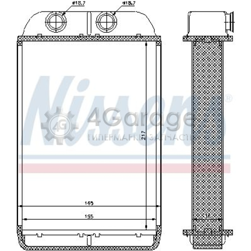 NISSENS 70232 Теплообменник отопление салона в Красноярске