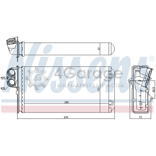 NISSENS 72937 Теплообменник отопление салона