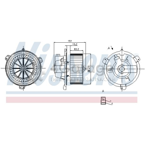 NISSENS 87056 Вентилятор салона