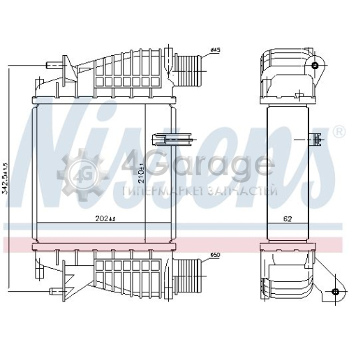 NISSENS 96645 Интеркулер