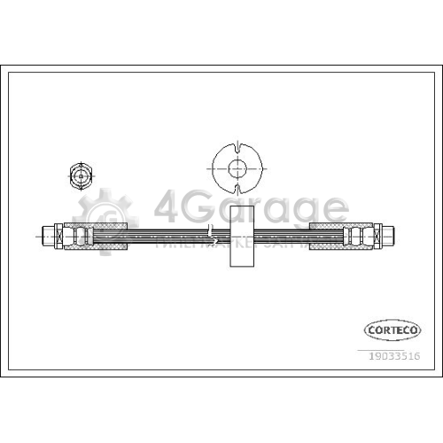 CORTECO 19033516 Тормозной шланг