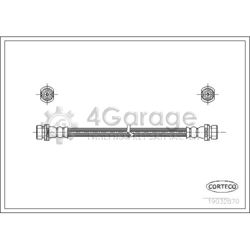 CORTECO 19032870 Тормозной шланг
