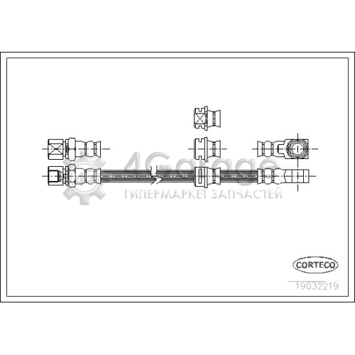 CORTECO 19032219 Тормозной шланг