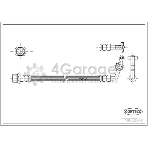 CORTECO 19032946 Тормозной шланг