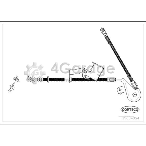 CORTECO 19034954 Тормозной шланг
