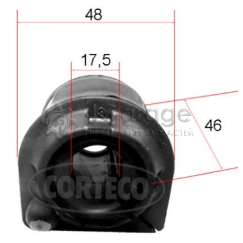 CORTECO 49371888 Опора стабилизатор