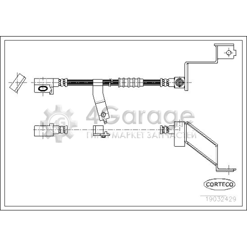 CORTECO 19032429 Тормозной шланг