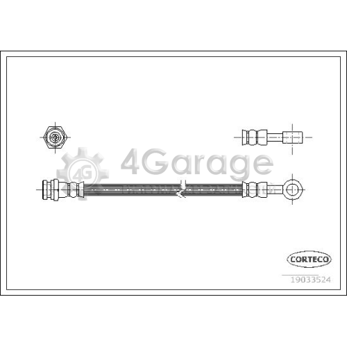 CORTECO 19033524 Тормозной шланг