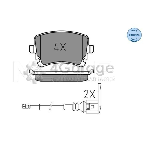 Комплект тормозных колодок дисковый тормоз MEYLE ORIGINAL: True to OE. MEYLE 0252332617W в Ростове-на-Дону