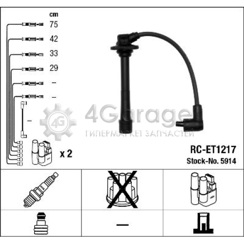 NGK 5914 Комплект проводов зажигания