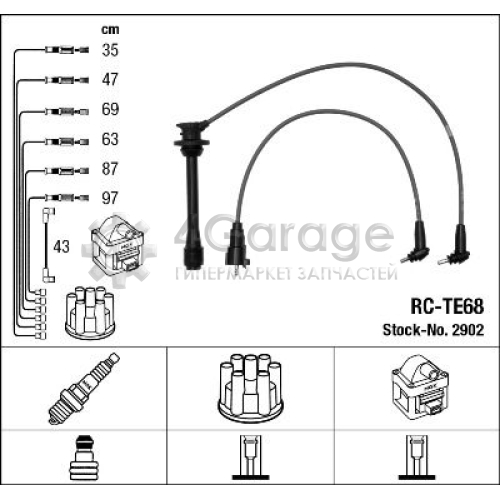 NGK 2902 Комплект проводов зажигания