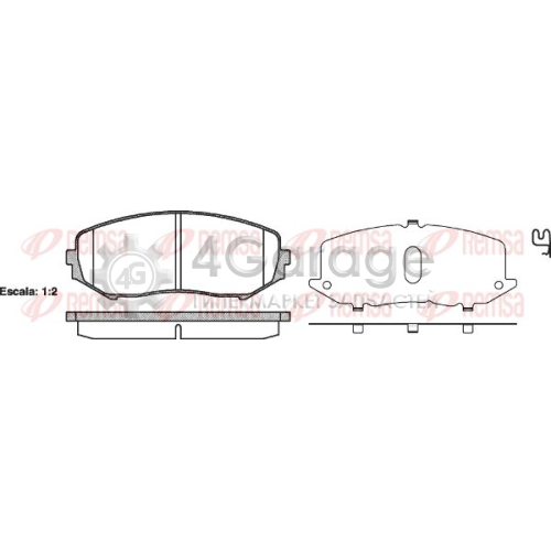 REMSA 122502 Комплект тормозных колодок дисковый тормоз