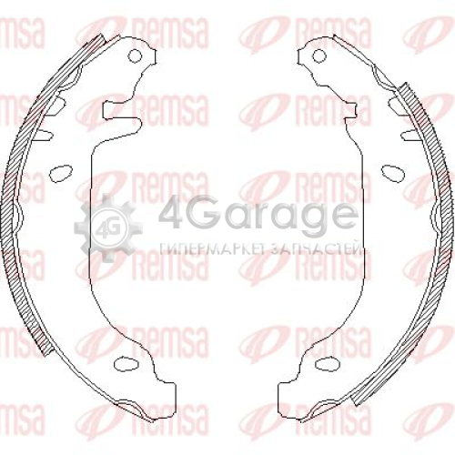 REMSA 450600 Комплект тормозных колодок