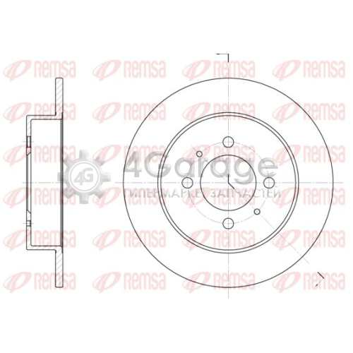 REMSA 653100 Тормозной диск