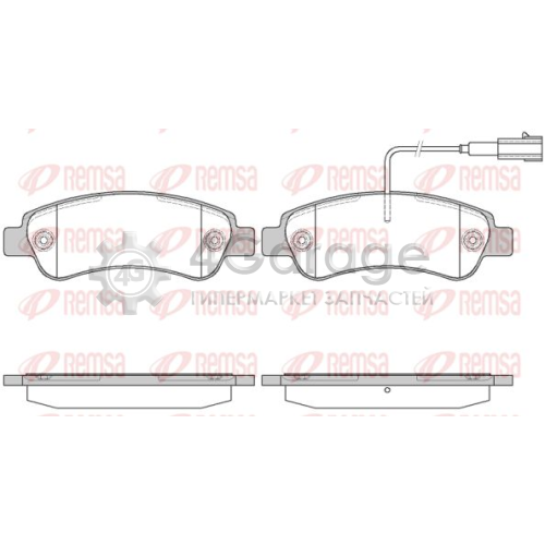 REMSA 123802 Комплект тормозных колодок дисковый тормоз