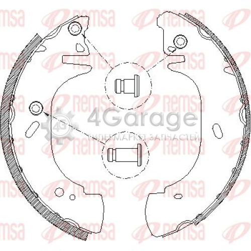 REMSA 430601 Комплект тормозных колодок