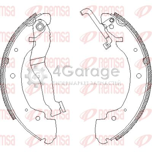 REMSA 440200 Комплект тормозных колодок