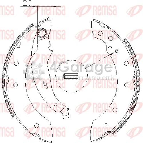 REMSA 419901 Комплект тормозных колодок